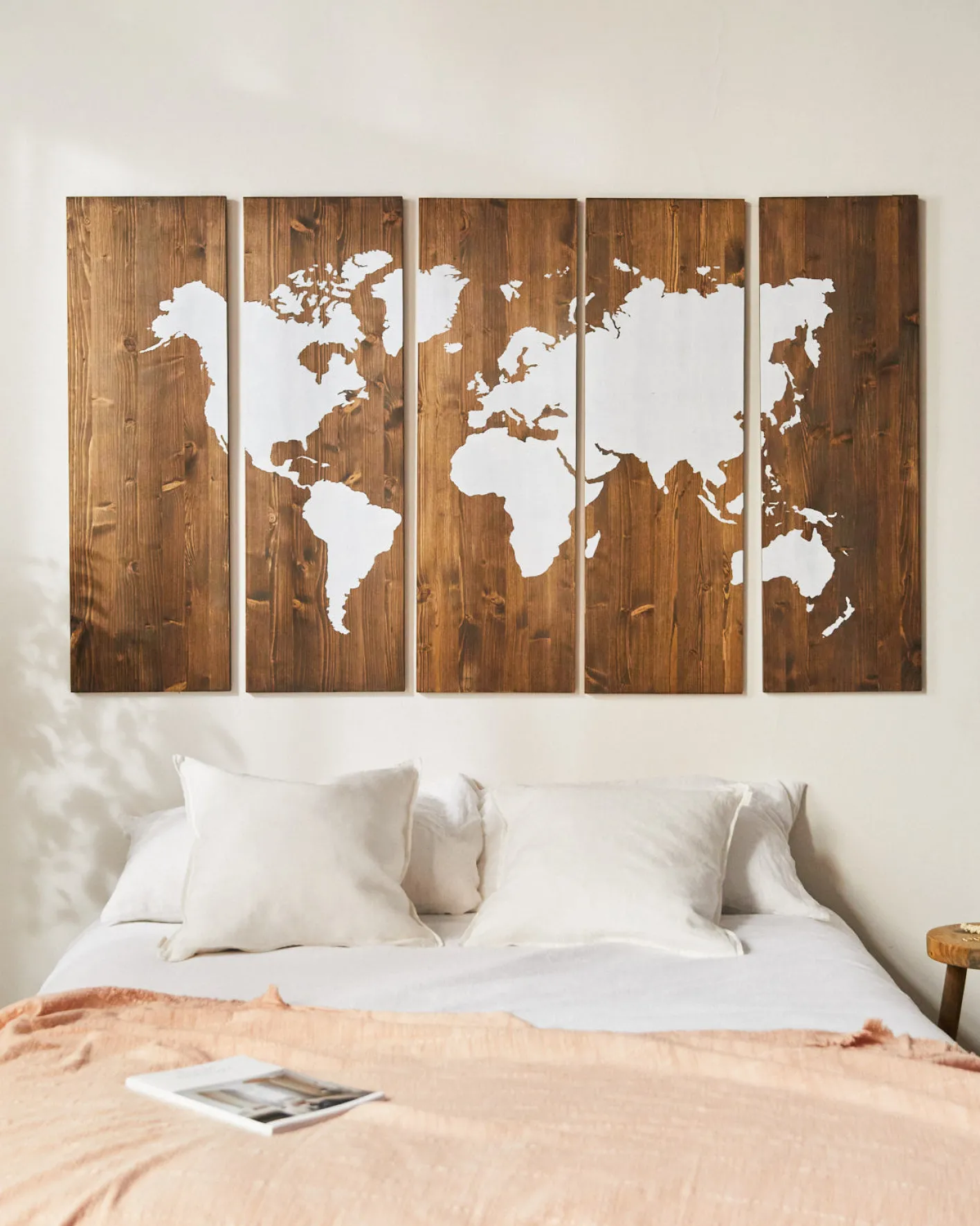 Decoración De Pared-Hannun Cuadro mapamundi Leles