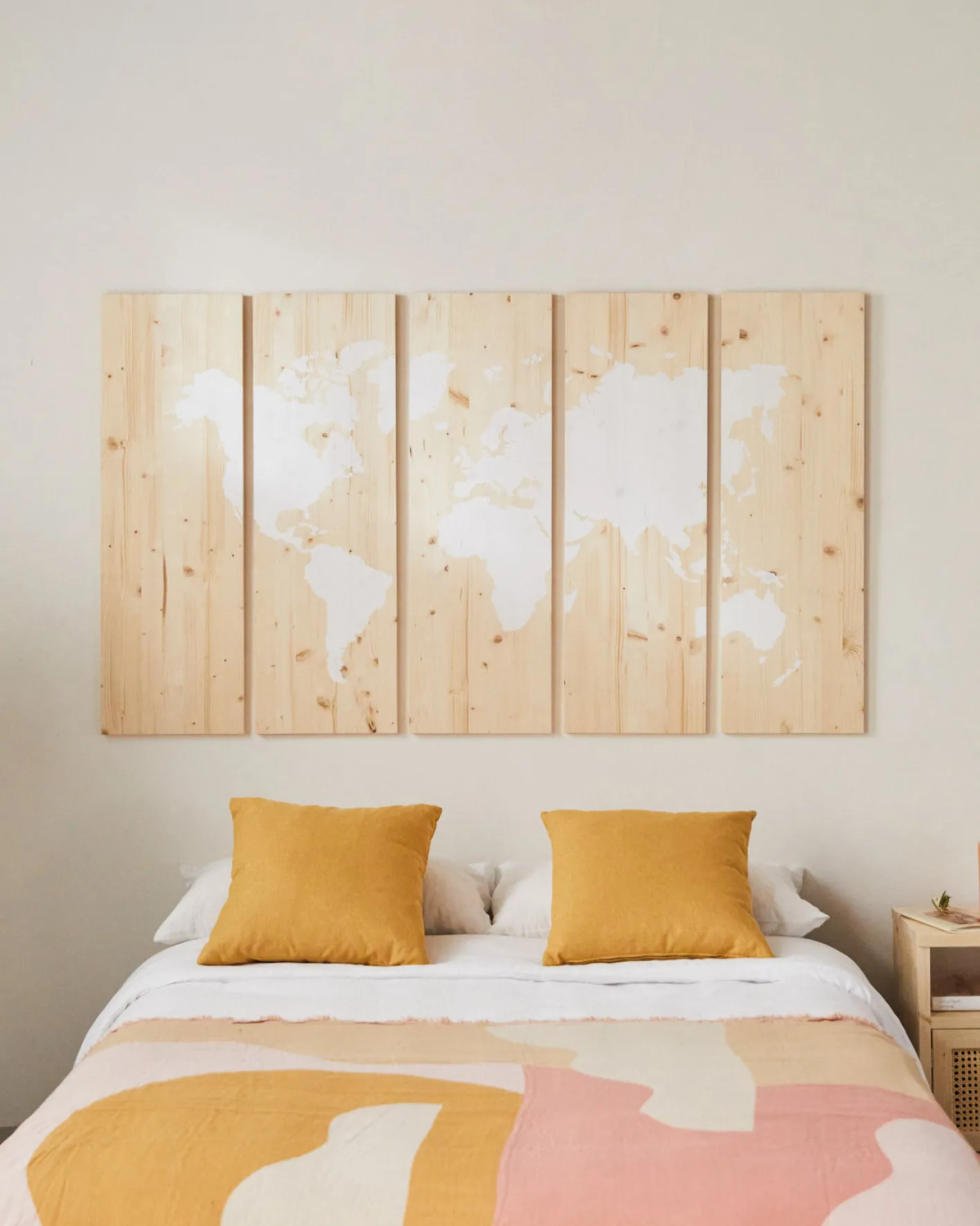 Decoración De Pared-Hannun Cuadro mapamundi Leles