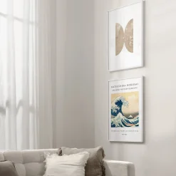 Láminas-Hannun Lámina The Great Wave of Kanagawa White