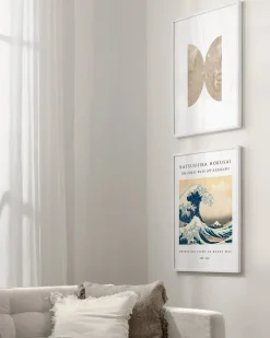 Láminas-Hannun Lámina The Great Wave of Kanagawa White