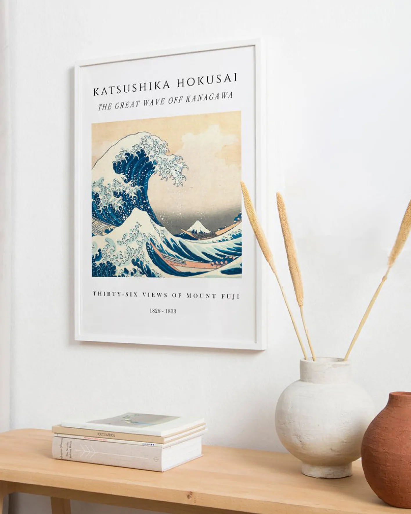 Láminas-Hannun Lámina The Great Wave of Kanagawa White