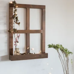 Decoración De Pared-Hannun Ventana decorativa Hawin Nogal