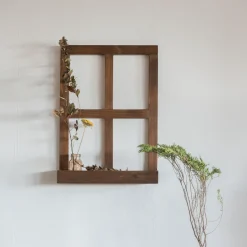 Decoración De Pared-Hannun Ventana decorativa Hawin Nogal