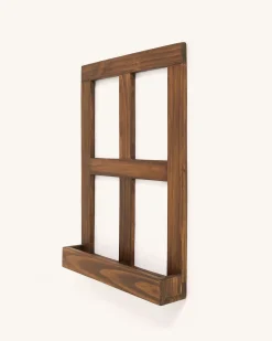 Decoración De Pared-Hannun Ventana decorativa Hawin Nogal